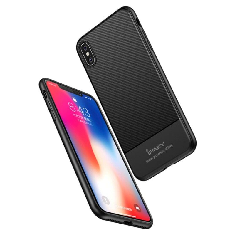 Coque iPhone Xs Max Ipaky Fibre Carbone