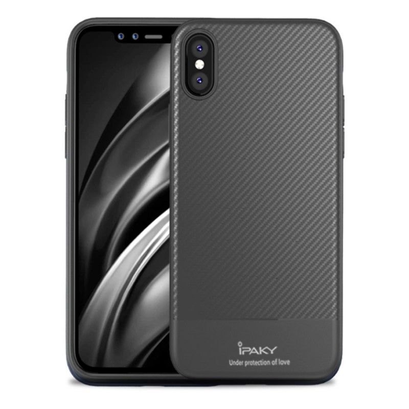 Coque iPhone Xs Max Ipaky Fibre Carbone