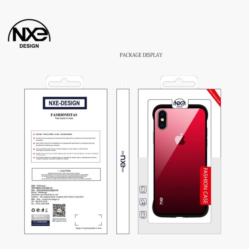 Coque iPhone Xs Max Nxe Verre Trempé Colors