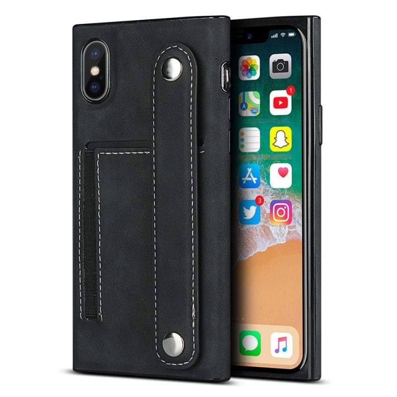 Coque iPhone Xs Max Porte-carte Et Sangle