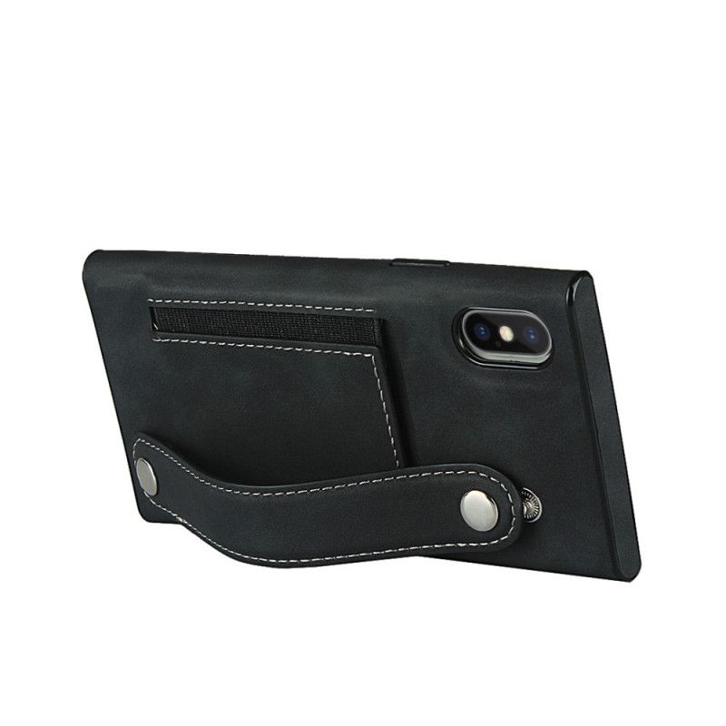 Coque iPhone Xs Max Porte-carte Et Sangle