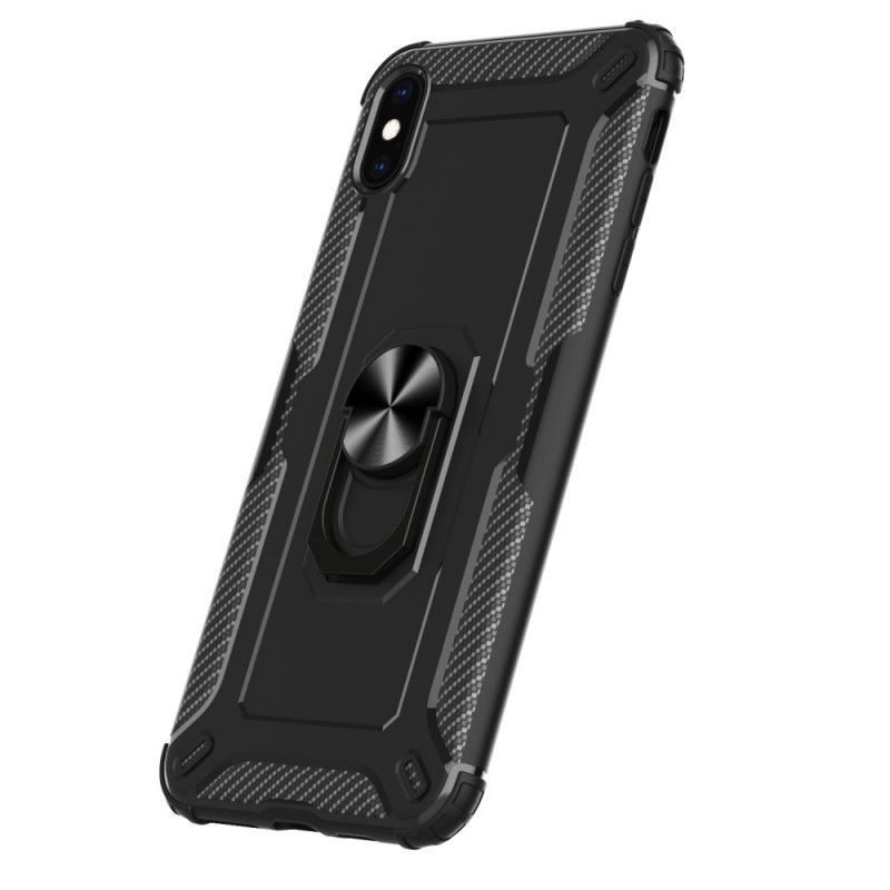 Coque iPhone Xs Max Silicone Anneau-support