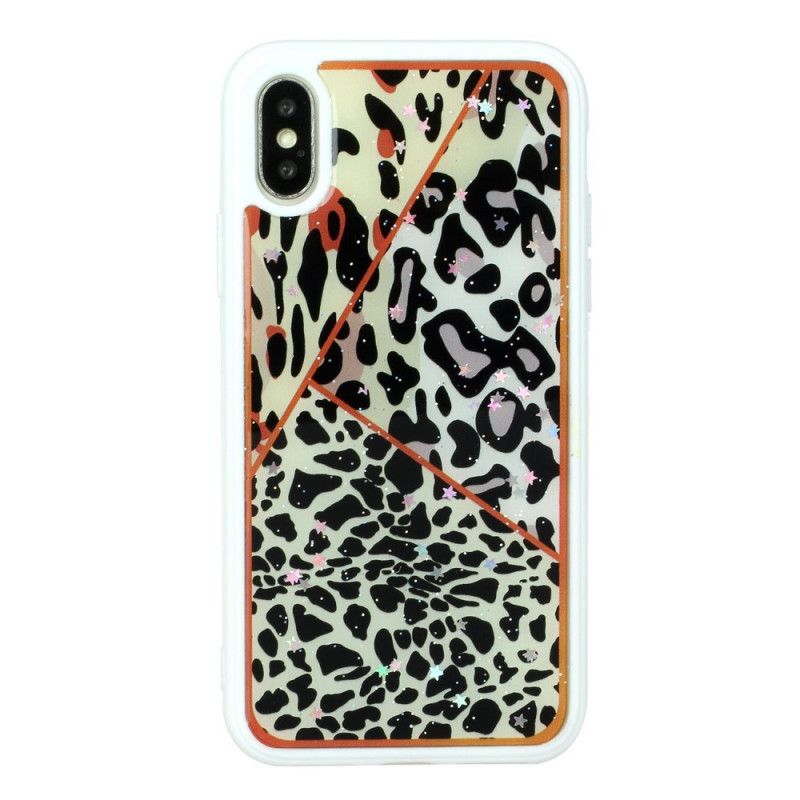 Coque iPhone Xs Max Silicone Et Époxy Marbre Design