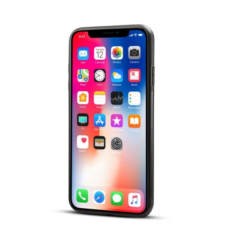 Coque iPhone Xs Max Simili Cuir Porte-carte Support