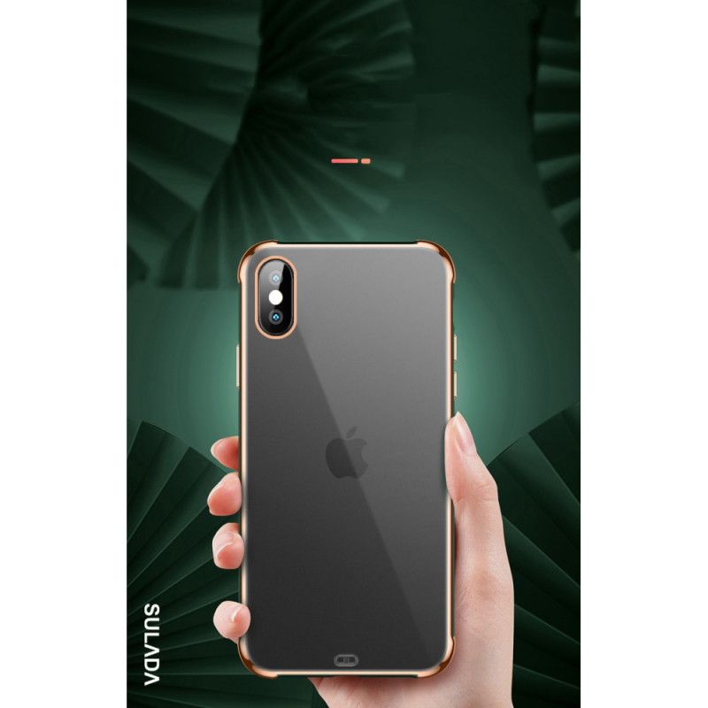 Coque iPhone Xs Max Sulada Transparente Et Effet Métal