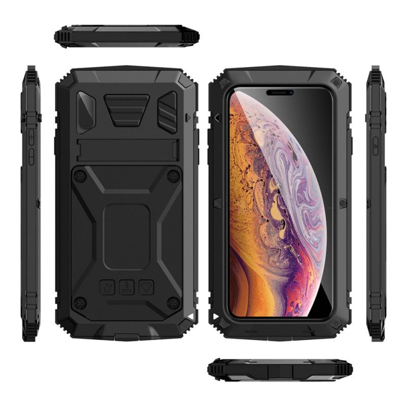 Coque iPhone Xs Max Tank Series Verre Trempé Et Métal