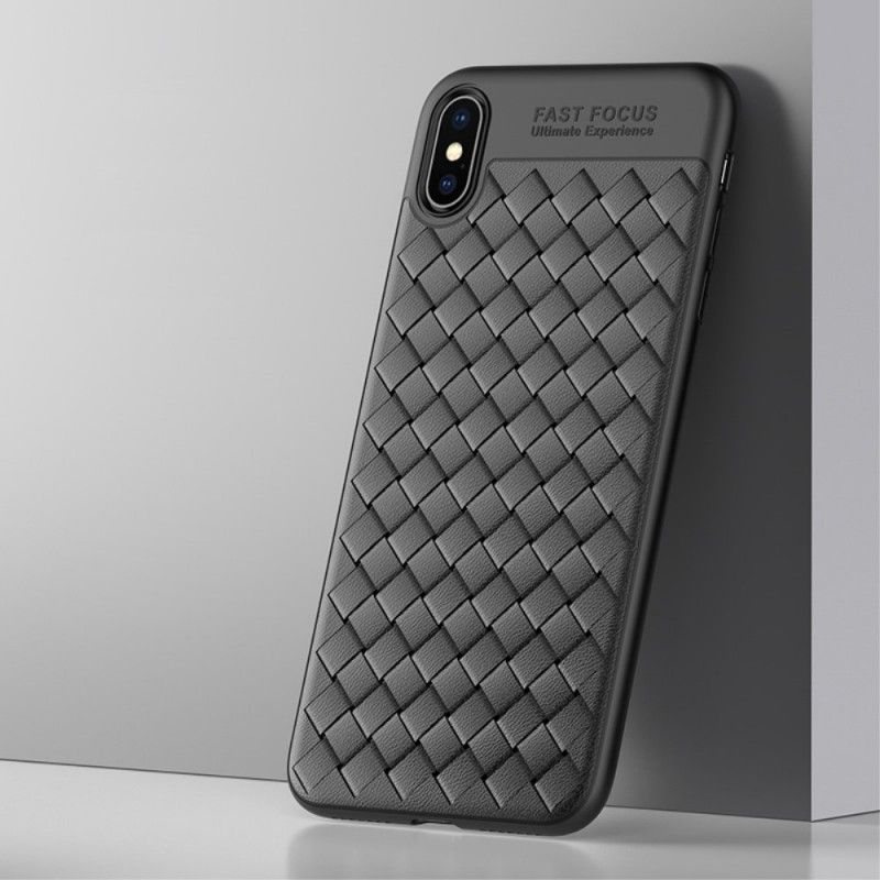 Coque iPhone Xs Max Usams Tissée Luxe