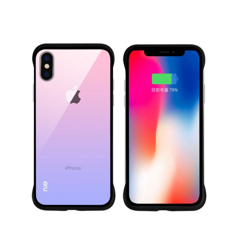 Coque iPhone Xs Nxe Verre Trempé Colors