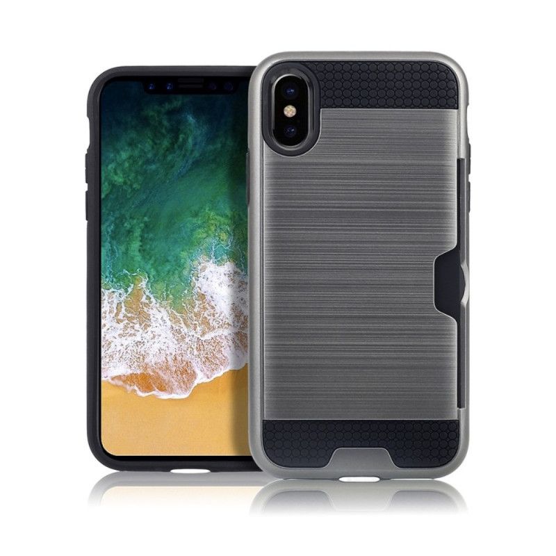 Coque iPhone Xs Rigide Porte-carte