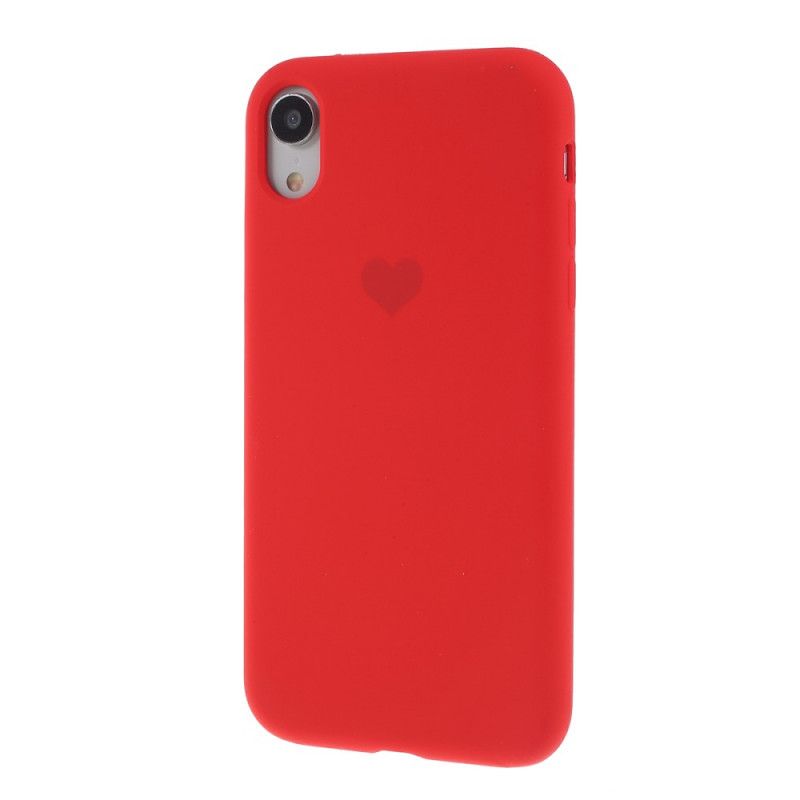 Coque iPhone Xs Silicone Coeur