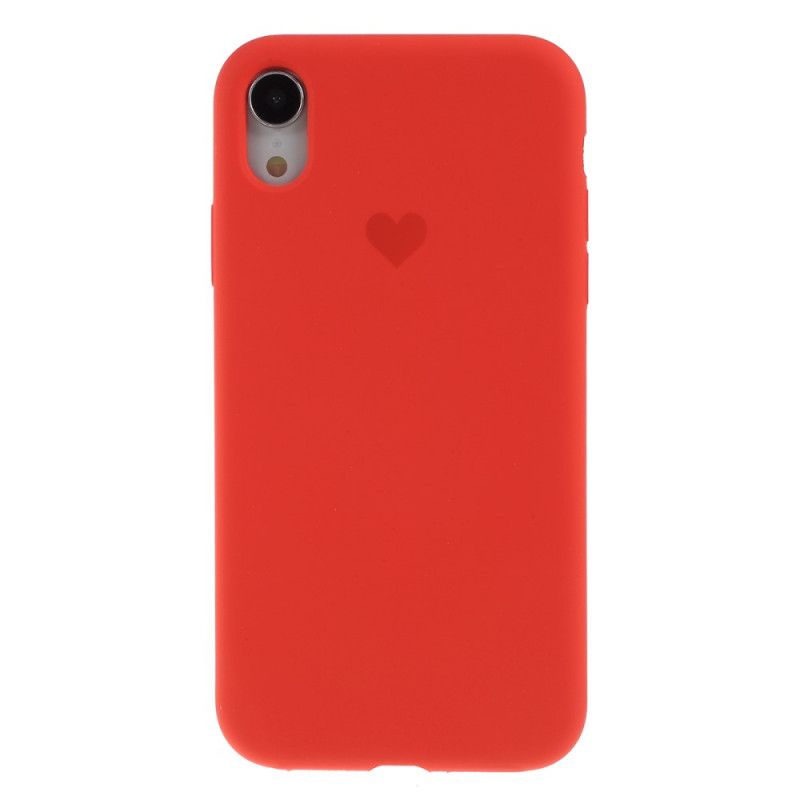 Coque iPhone Xs Silicone Coeur