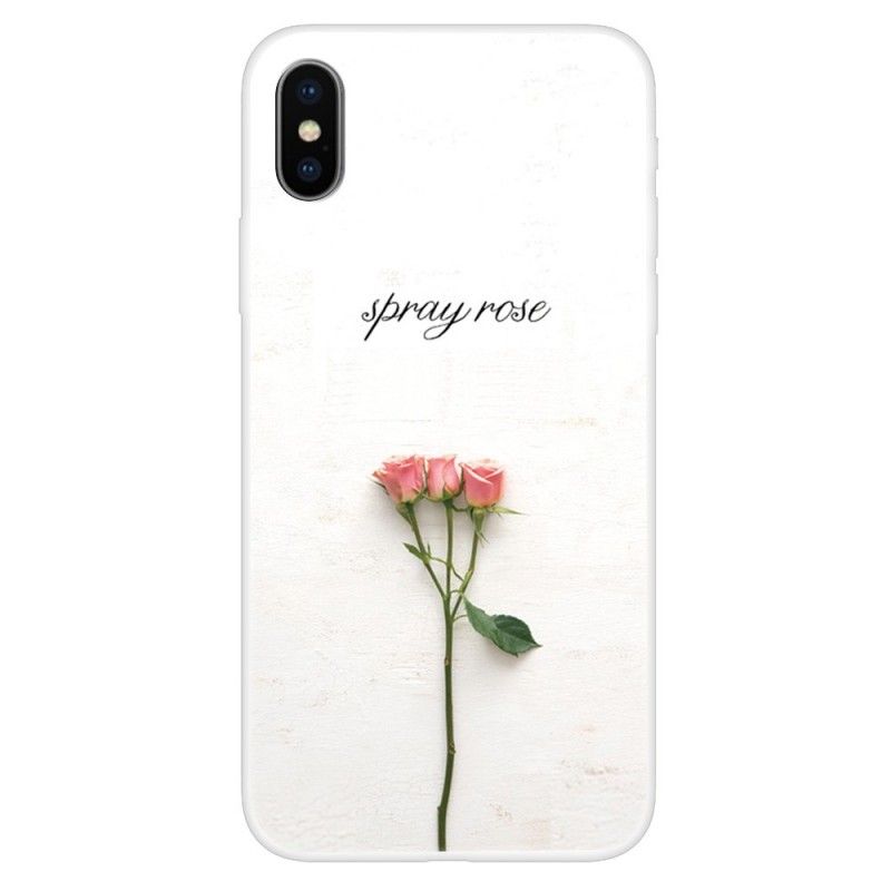 Coque iPhone Xs Spray Roses