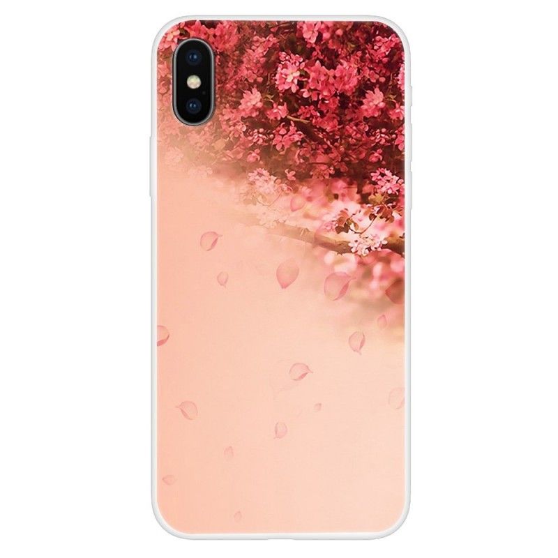 Coque iPhone Xs Transparente Arbre Romantique