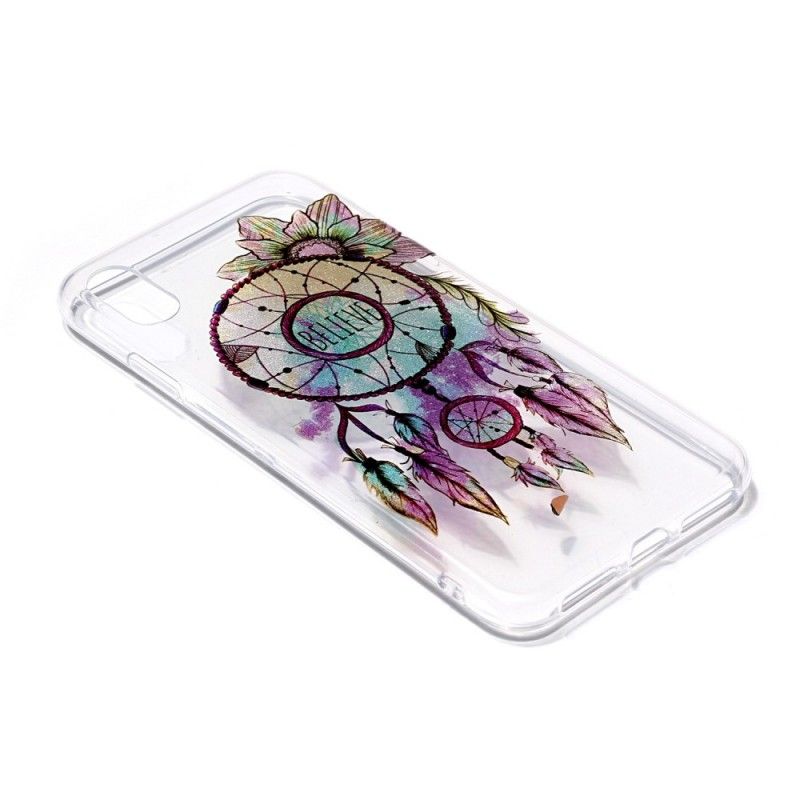 Coque iPhone Xs Transparente Attrape Rêves Paillettes