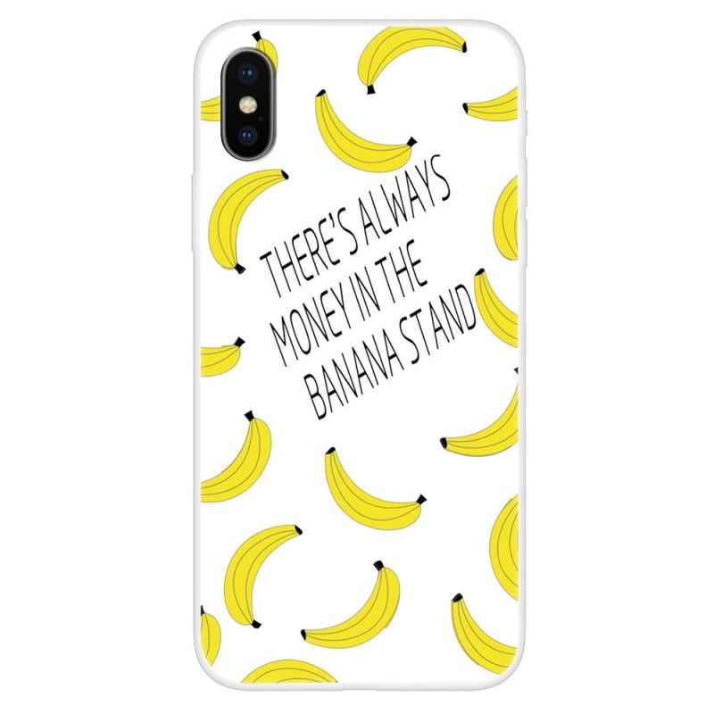 Coque iPhone Xs Transparente Banana Money
