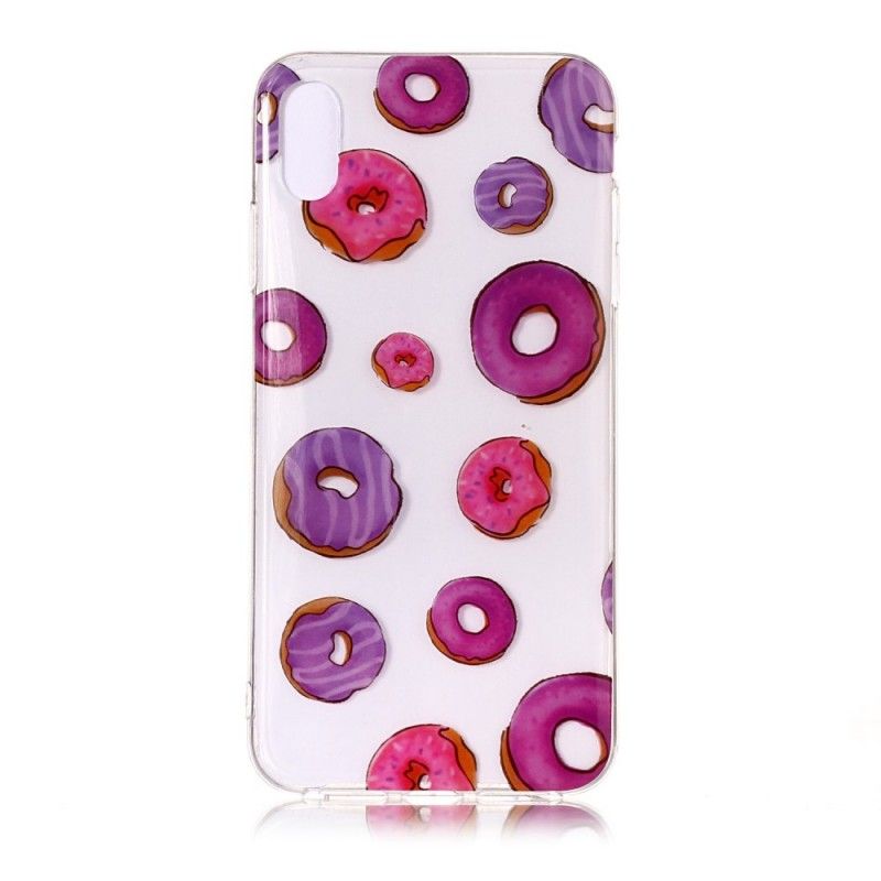 Coque iPhone Xs Transparente Fan De Donuts