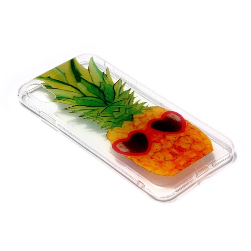 Coque iPhone Xs Transparente Incognito Ananas