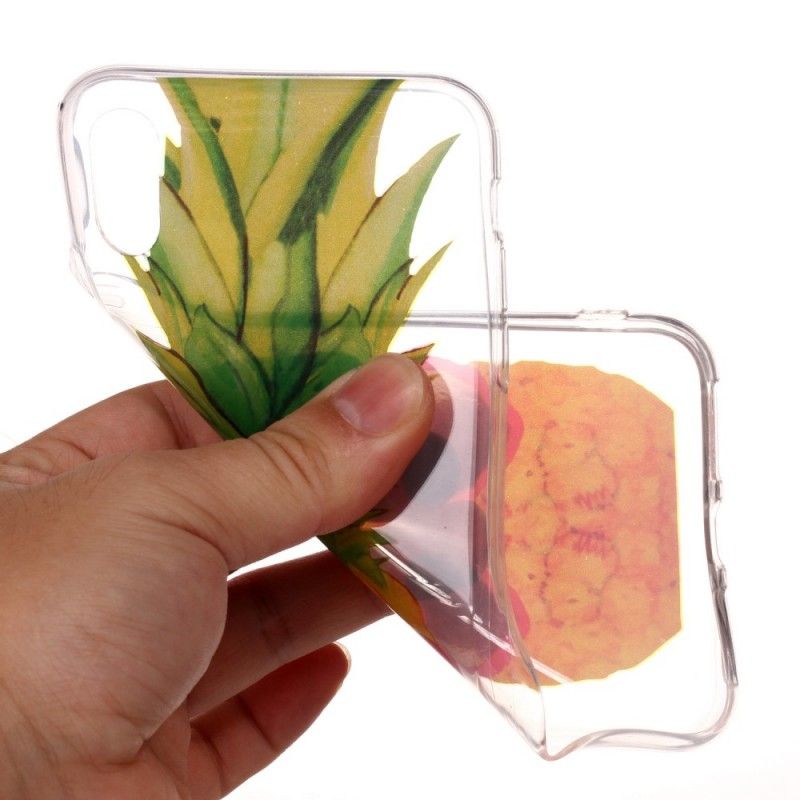 Coque iPhone Xs Transparente Incognito Ananas