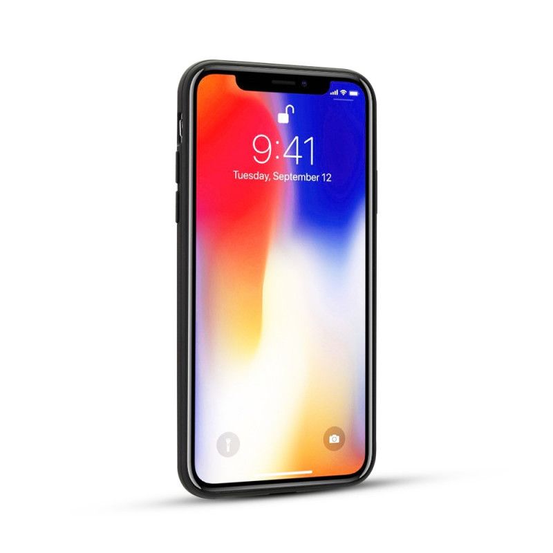 Coque iPhone Xs Véritable Cuir Litchi