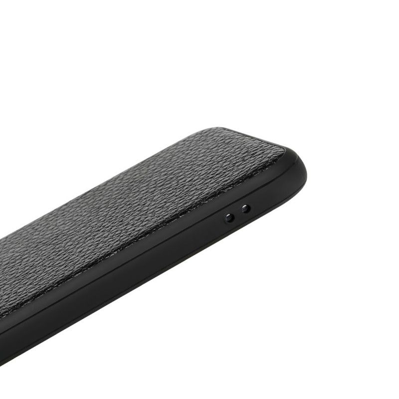 Coque iPhone Xs Véritable Cuir Litchi