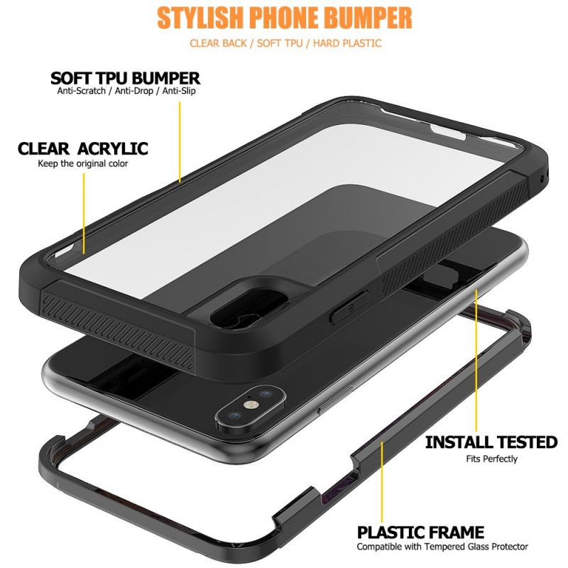 Coque iPhone Xs / X Hybride Transparente Rebords Bumper