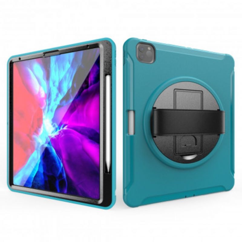 Coque Pour iPad Pro 12.9" (2021) (2020) (2018) Sangle Support Et Porte-stylet