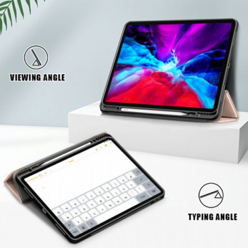 Coque Pour iPad Pro 12.9" (2021) (2020) Trois Volets Porte-stylet