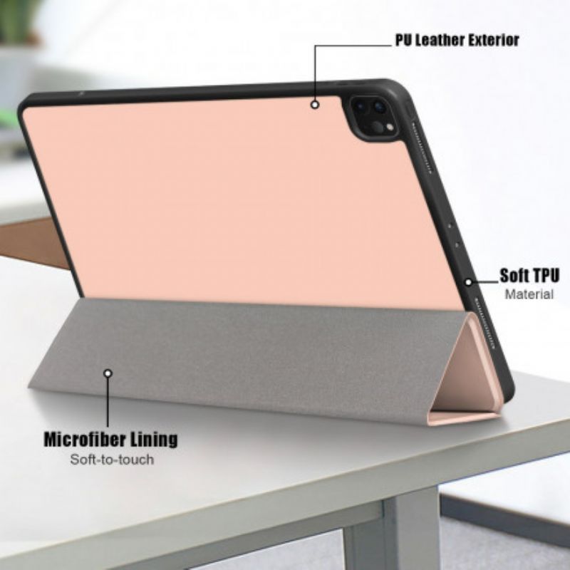 Coque Pour iPad Pro 12.9" (2021) (2020) Trois Volets Porte-stylet