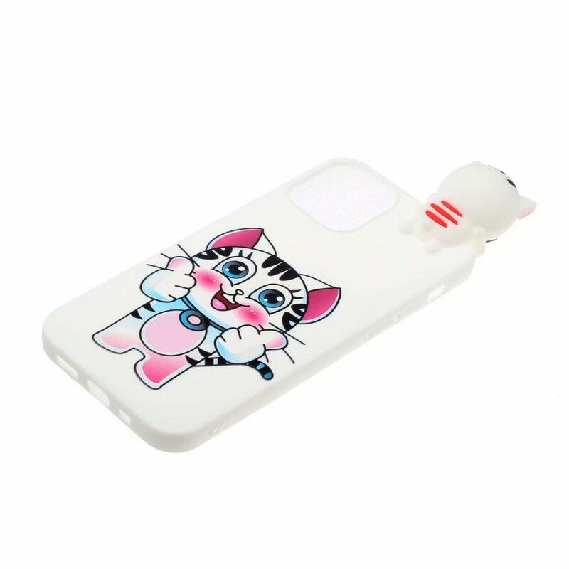 Coque Pour iPhone 13 Chat Fun 3d