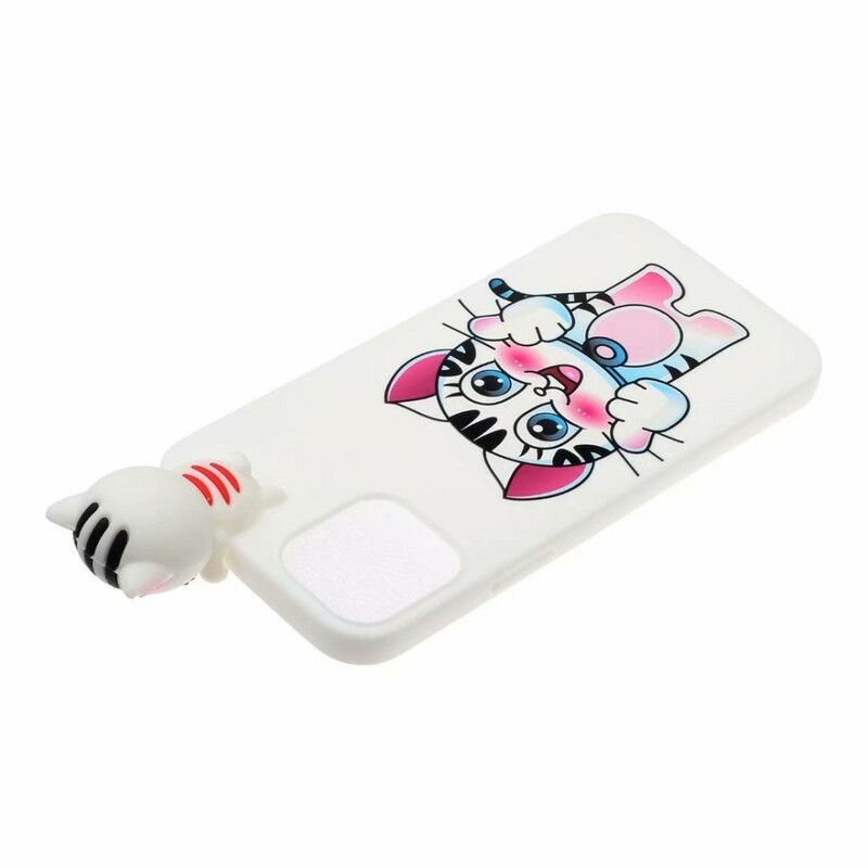 Coque Pour iPhone 13 Chat Fun 3d