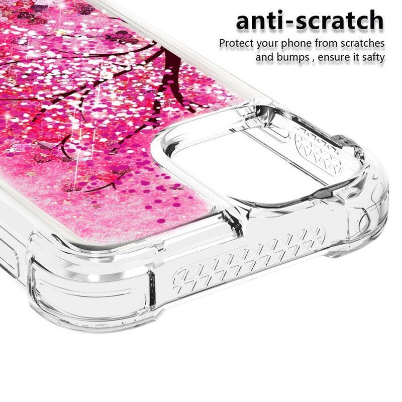 Coque Pour iPhone 13 Mini Arbre Paillettes