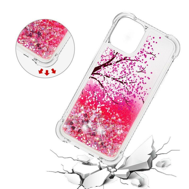 Coque Pour iPhone 13 Mini Arbre Paillettes