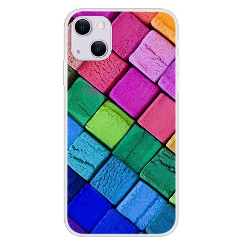 Coque Pour iPhone 13 Mini Cubes Colorés