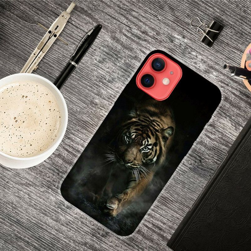 Coque Pour iPhone 13 Mini Flexible Tigre