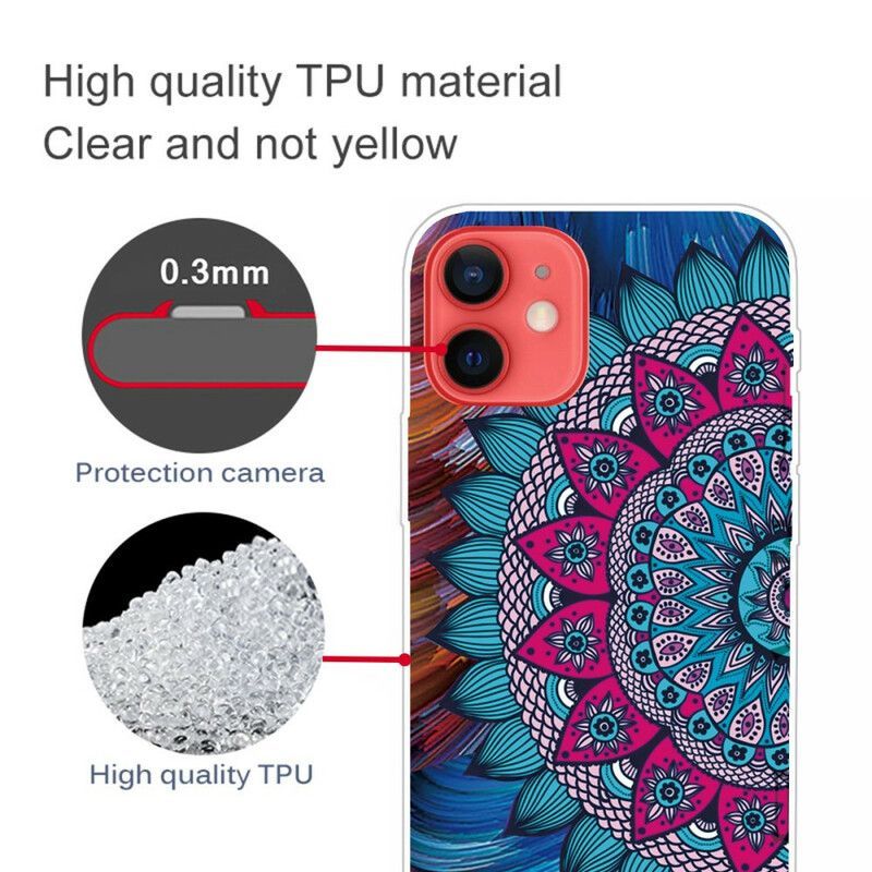 Coque Pour iPhone 13 Mini Mandala Coloré