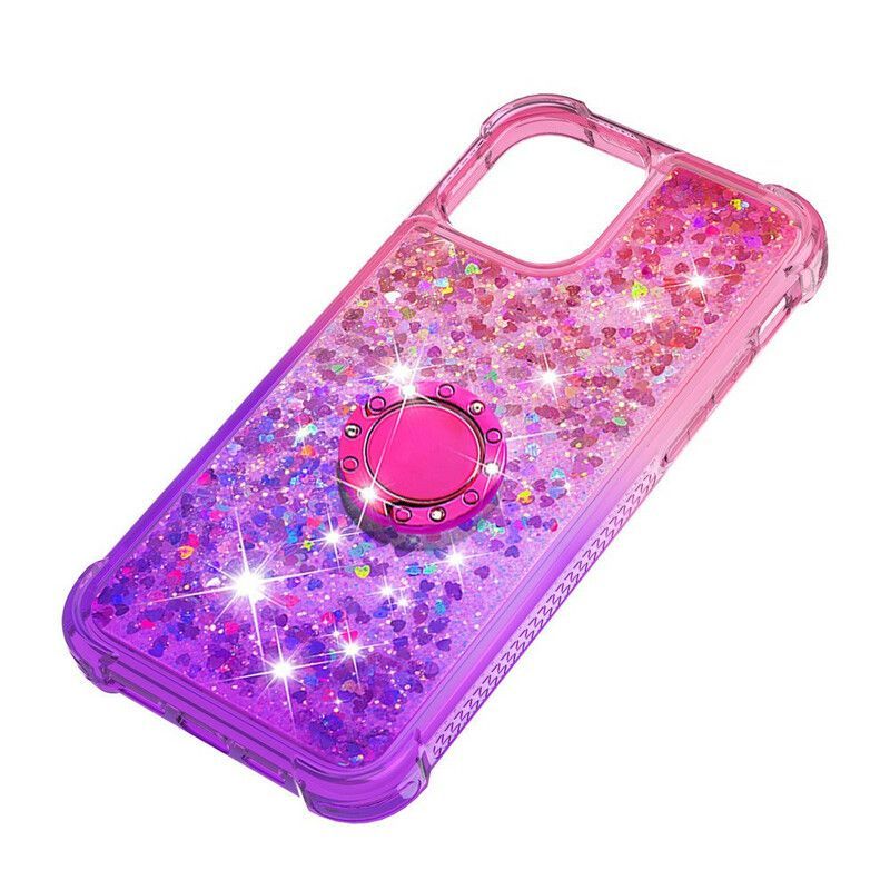 Coque Pour iPhone 13 Mini Paillettes Anneau-support