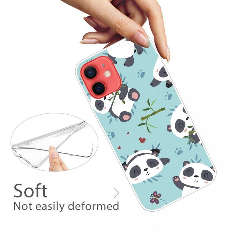 Coque Pour iPhone 13 Mini Tas De Pandas