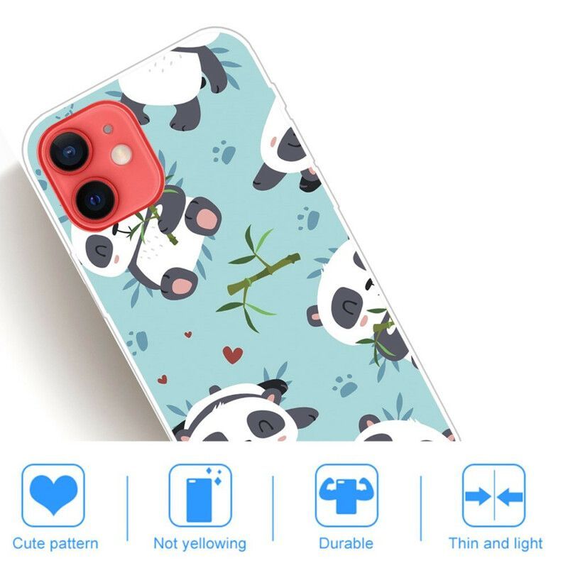 Coque Pour iPhone 13 Mini Tas De Pandas