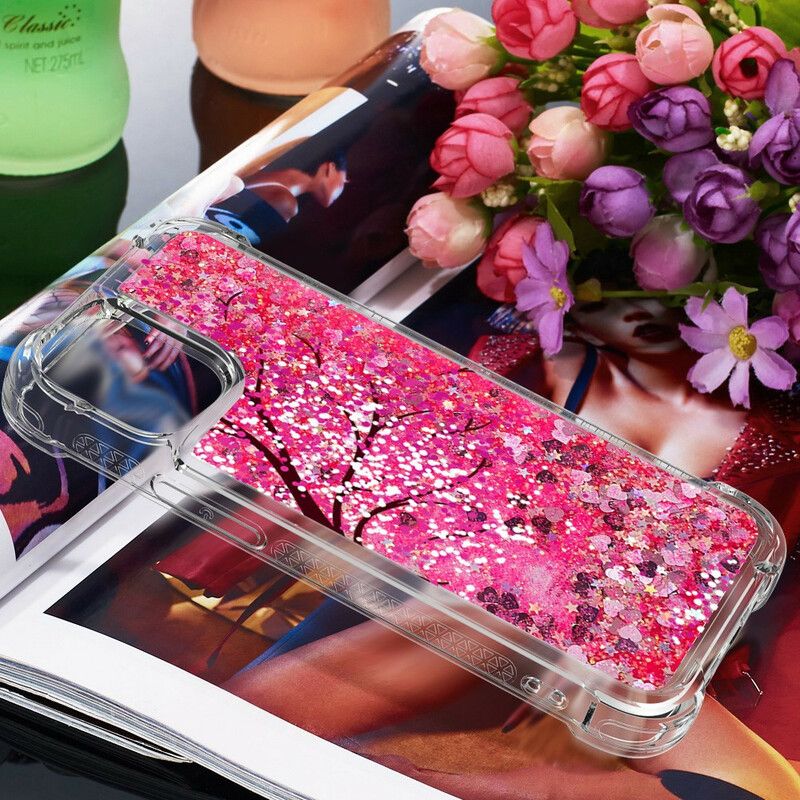 Coque Pour iPhone 13 Pro Arbre Paillettes