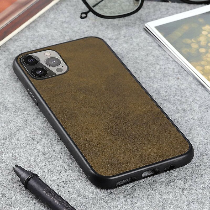 Coque Pour iPhone 13 Pro Max Effet Cuir Look Raffiné