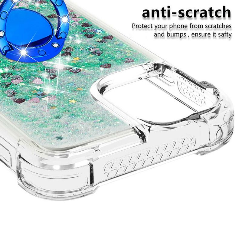 Coque Pour iPhone 13 Pro Max Paillettes Avec Anneau-support