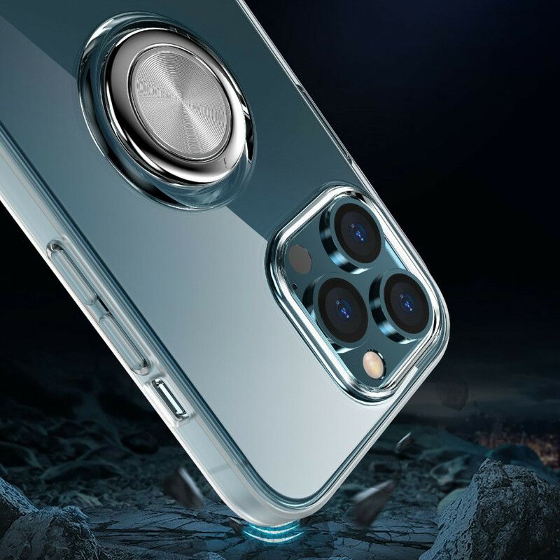 Coque Pour iPhone 13 Pro Max Transparente Avec Anneau-support