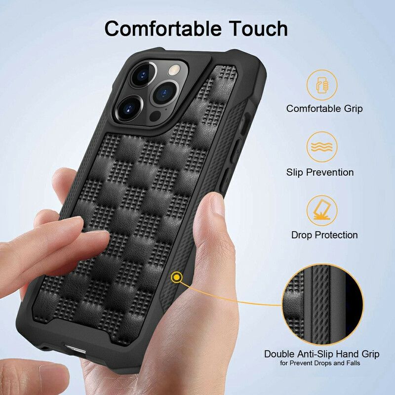 Coque Pour iPhone 13 Pro Style Matelassé Coins Renforcés