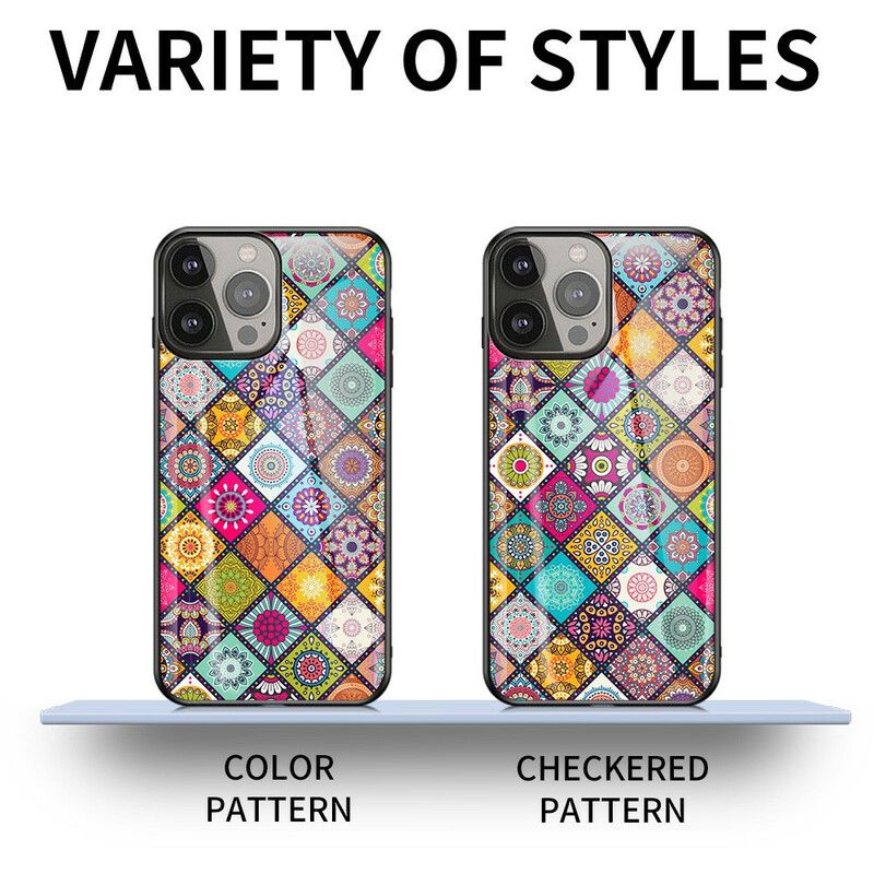 Coque Pour iPhone 13 Pro Support Magnétique Patchwork