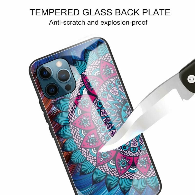 Coque Pour iPhone 13 Pro Verre Trempé Mandala