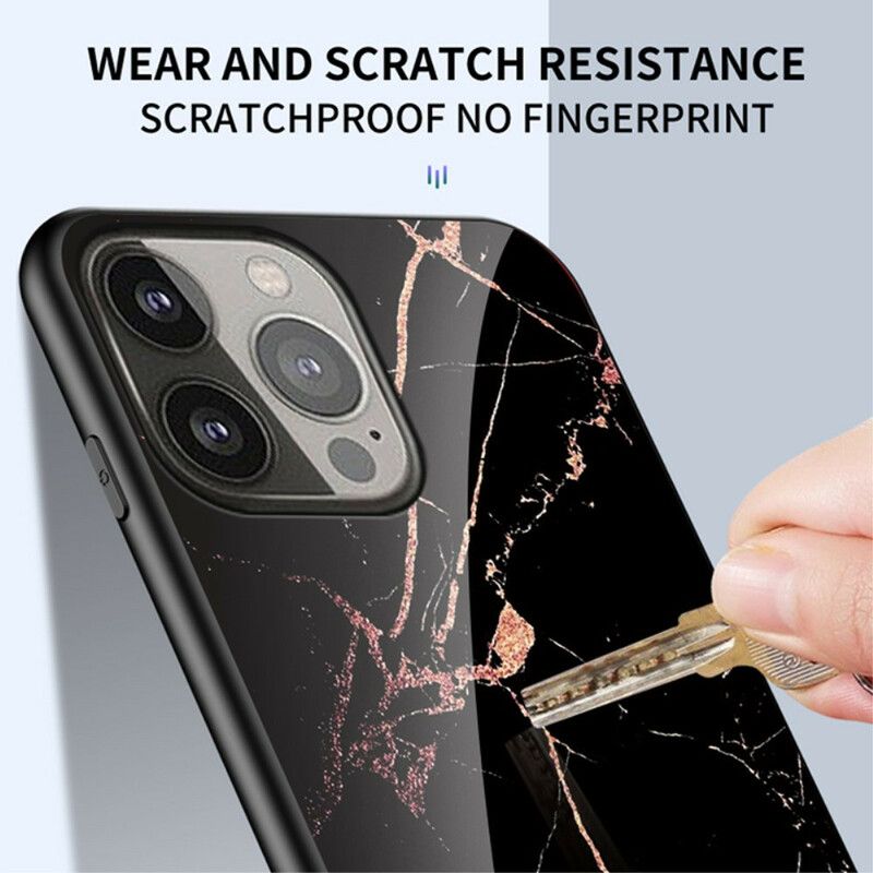 Coque Pour iPhone 13 Pro Verre Trempé Marble Colors