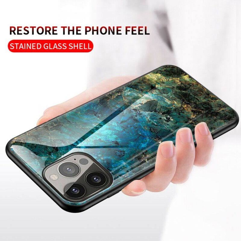 Coque Pour iPhone 13 Pro Verre Trempé Marble Colors