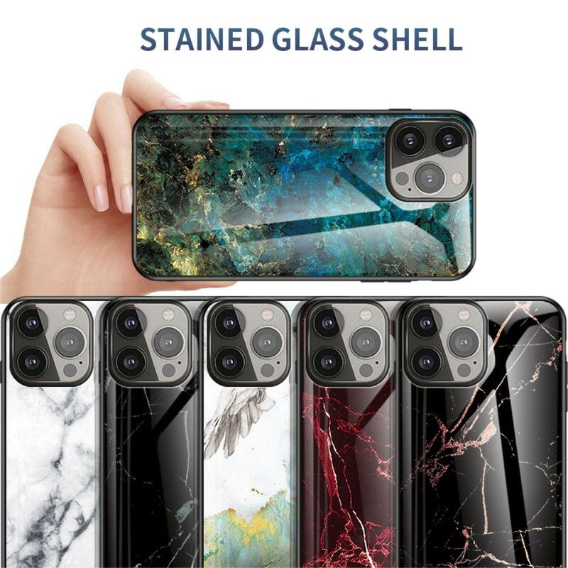 Coque Pour iPhone 13 Pro Verre Trempé Marble Colors