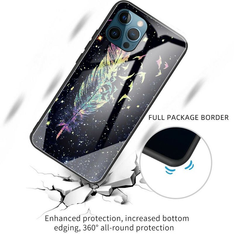 Coque Pour iPhone 13 Pro Verre Trempé Plume