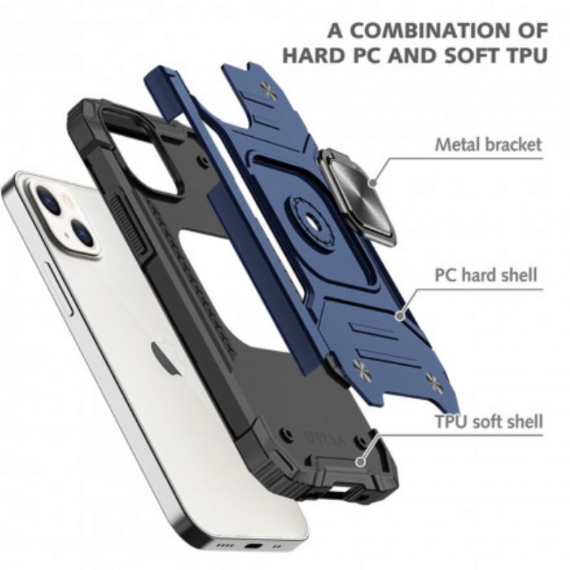 Coque Pour iPhone 13 Style Armure Anneau-support